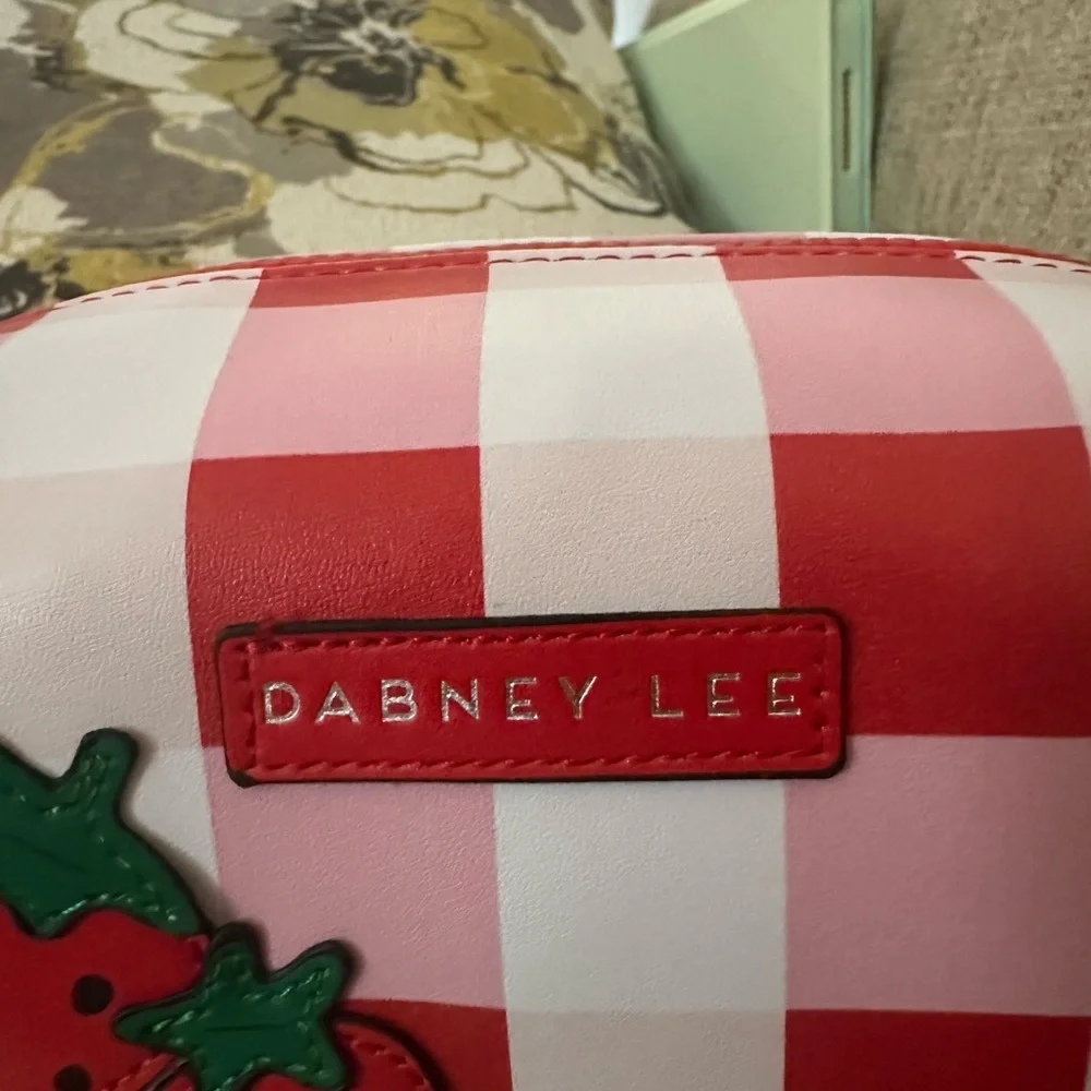Dabney‎ Lee Strawberry Red & Pink Plaid Bag New | Cosmetic & Makeup Bag